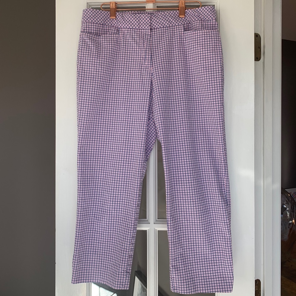 Talbots Signature cropped plaid pants, size 8